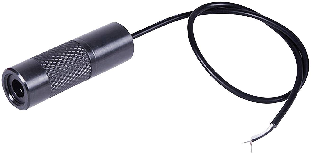 Schwarzer 3,5-mm-Klinkenstecker mit gerändeltem Griff und Kabel.