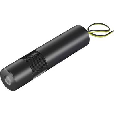 Ein schwarzer zylindrischer LED-Treiber mit zwei herausragenden Drähten, zur Stromversorgung von LED-Leuchten.