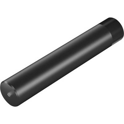 Länglicher schwarzer Zylinder, möglicherweise mechanisches oder technisches Bauteil, ohne sichtbare Markierungen oder Anschlüsse.