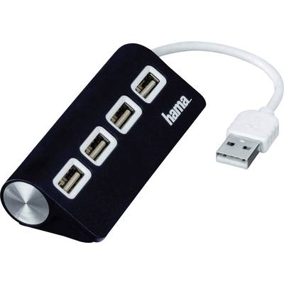 Hama  4 Port USB 2.0-Hub  Schwarz