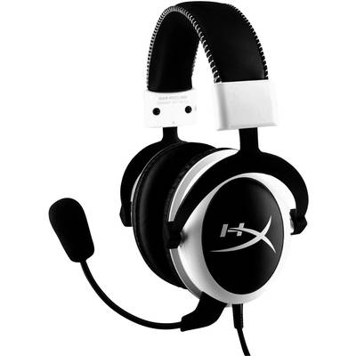 HyperX Cloud Gaming  Over Ear Headset kabelgebunden Stereo Weiß, Schwarz Noise Cancelling 