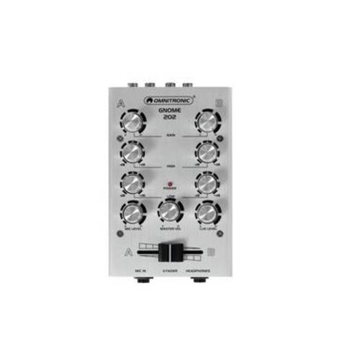 Omnitronic GNOME-202 2-Kanal DJ Mixer Silber