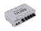 Omnitronic LH-026 3-Kanal-Stereo-Mixer mit vier Drehreglern und zwei Kopfhöreranschlüssen an der Vorderseite.