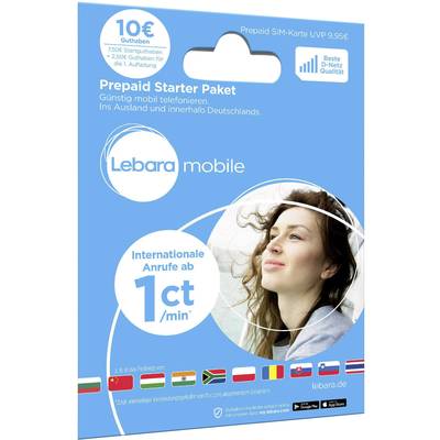 Lebara Starterpaket Prepaid-Karte ohne Vertragsbindung