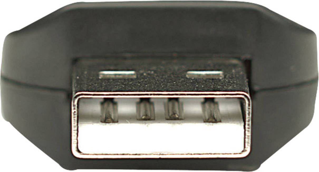 'Nahaufnahme eines USB-A-Steckers mit schwarzem Gehäuse.'