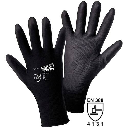 Leipold Doehle MICRO black Nylon-PU 1151-M Nylon Arbeitshandschuh Größe (Handschuhe): 8, M EN 388 CAT II 1 St.