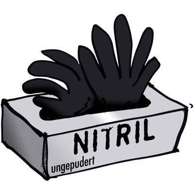   14680 100 St. Nitril Einweghandschuh Größe (Handschuhe): 9, L    