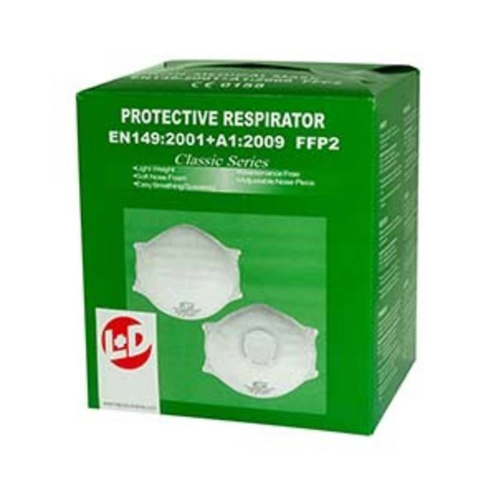 Upixx Fijnstofmasker 26182 Filterklasse-beschermingsgraad: FFP 2 NR D 20 stuks