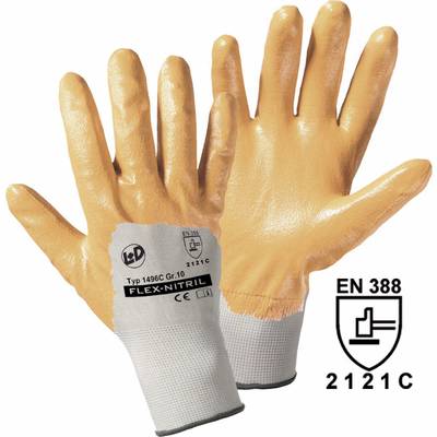 L+D worky Flex-Nitril 1496C-L Polyester Arbeitshandschuh Größe (Handschuhe): 9, L EN 388:2016 CAT II 1 Paar