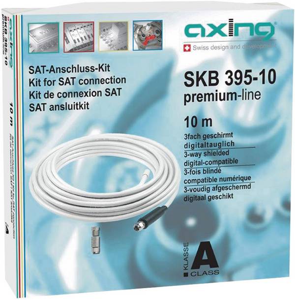 SKB 395-10 Koaxialkabel Weiss - Kabel-/Adapterset - Antenne/TV
