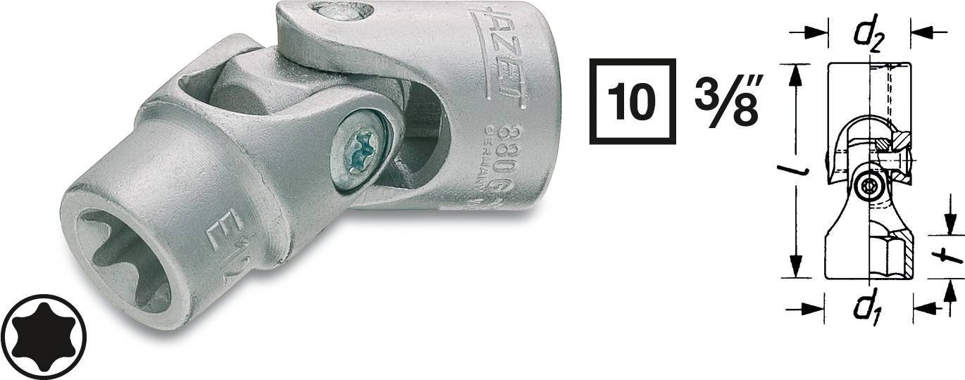 HAZET TORX® Steckschlüssel-Einsatz 880G-E8 Länge (880G-E8)