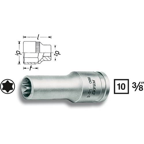 Hazet 880LG-E12 Außen-TORX Steckschlüsseleinsatz T 12 3/8 (10 mm)
