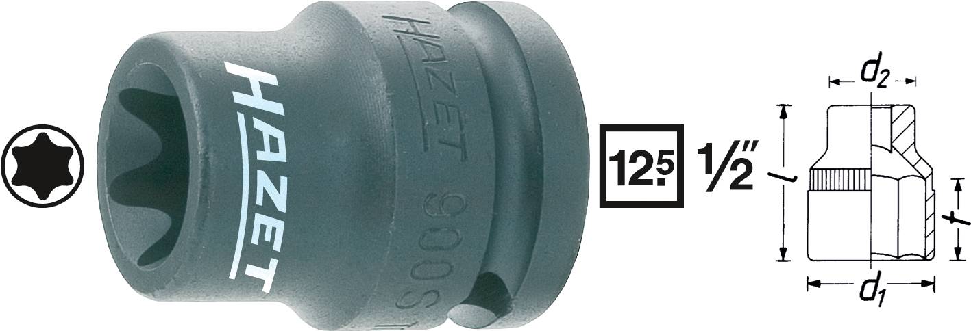 HAZET Kraft TORX® Steckschlüssel-Einsatz 900S-E10 Länge (900S-E10)