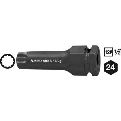 Hazet HAZET Kraft-Steckschlüsseleinsatz  1/2" (12.5 mm)  990S-18LG