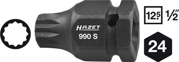 Hazet 990S-18 Kraft-Steckschlüsseleinsatz  1/2" (12.5 mm)  990S-18