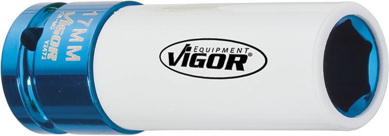 VIGOR Außen-Sechskant Kraft-Steckschlüsseleinsatz 17 mm 1/2\" (12.5 mm) Produktabmessung, Länge 85 mm