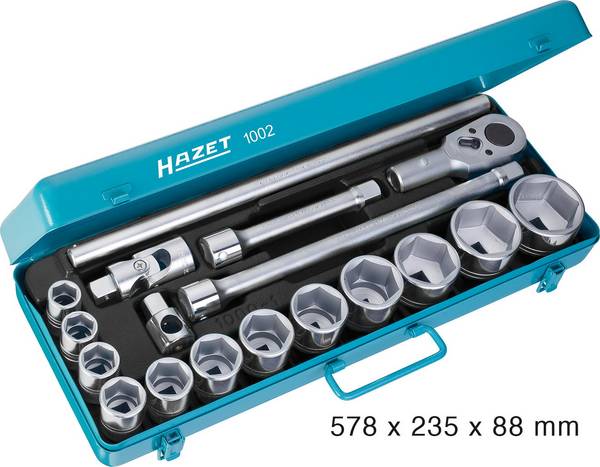 Hazet  Steckschlüsselsatz metrisch 3/4" (20 mm) 18teilig 1002