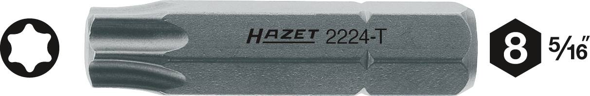 HAZET Torx-Bit T 25 Sonderstahl C 8 1 St. (2224-T25)