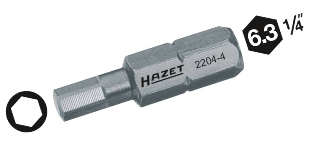 Sechskant-Bit mit Antrieb C 6,3 (¼ Zoll Antrieb)