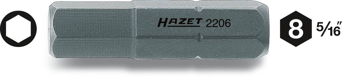 HAZET Sechskant-Bit 8 mm Hazet Sonderstahl C 8 1 St.
