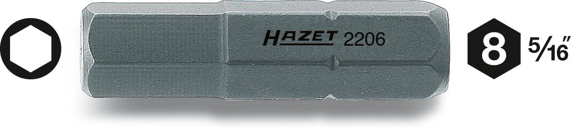 HAZET Sechskant-Bit 7 mm Sonderstahl C 8 1 St. (2206-7)