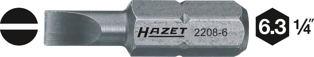 HAZET Schlitz-Bit 8 mm Sonderstahl C 6.3 1 St. (2208-11)