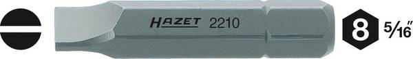 Hazet 2210-14 2210-14 Schlitz-Bit Antrieb: 5/16" (8 mm) Abtrieb: Schlitz  41 mm