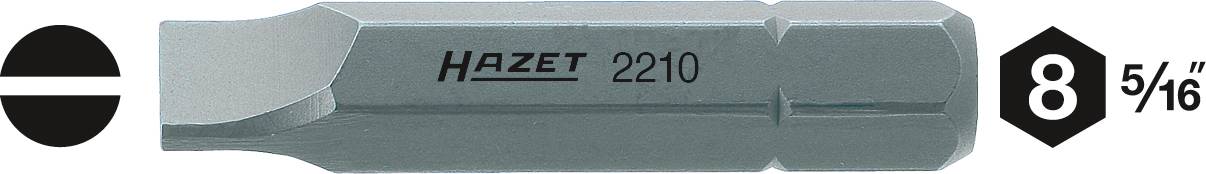 HAZET Schlitz-Bit 8 mm Sonderstahl C 8 1 St. (2210-12)