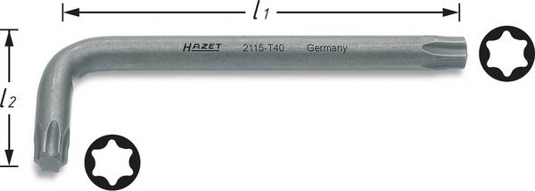 Hazet 2115-T7 Innen-TORX Winkelschraubendreher   T 7