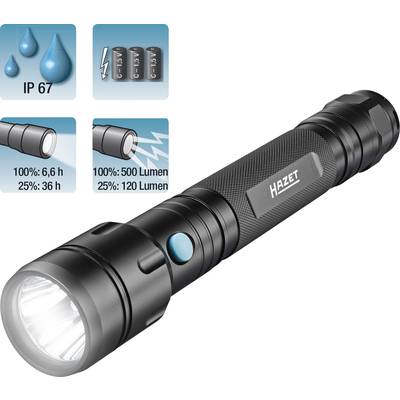 Hazet  LED Taschenlampe  batteriebetrieben 500 lm 36 h 400 g 