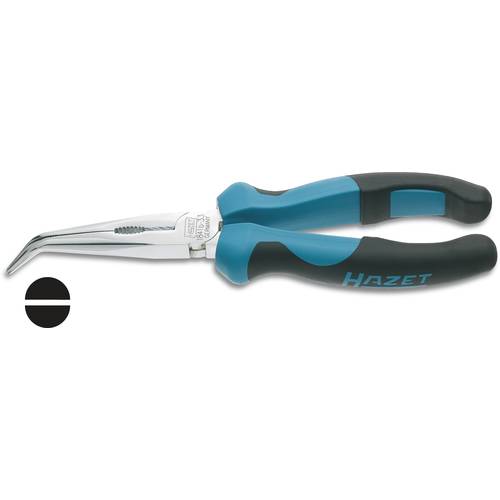 Thumbnail - Hazet 1841B-33 Werkstatt Flachrundzange 45° gebogen Spezialstahl 200 mm
