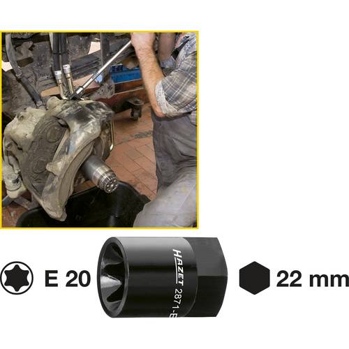 Thumbnail - Bremssattel-Einsatz, 2871-E20, Außen-6k.22mm L.39.5mm SW E20, Außen TORX® Profil