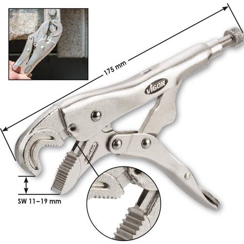 Vigor V3738 Gripzange Gerade mit Prismenaussparung 175 mm