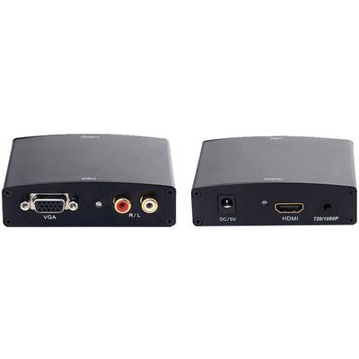 AV Konverter [VGA, Cinch - HDMI] 1600 x 1200 Pixel Inakustik VGA+Audio zu HDMI