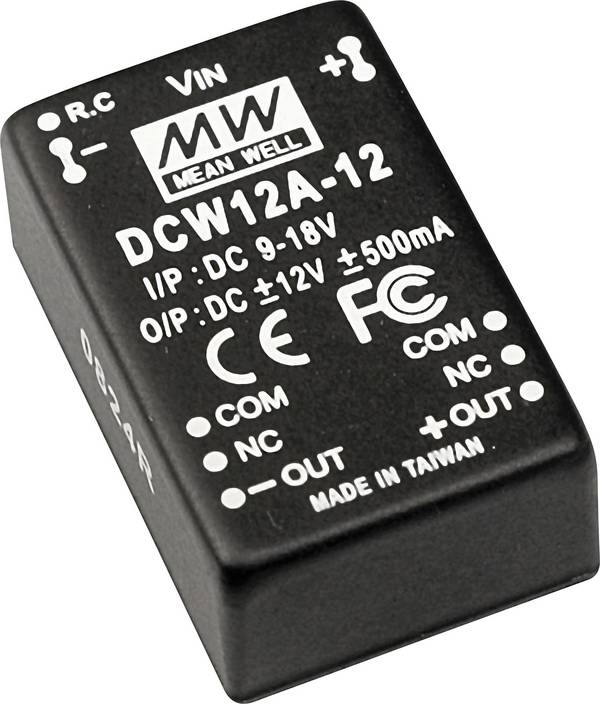 MEAN WELL DCW12B-12 DC/DC-Wandler 12 W Anzahl Ausgänge: 2 x Inhalt 1 St.