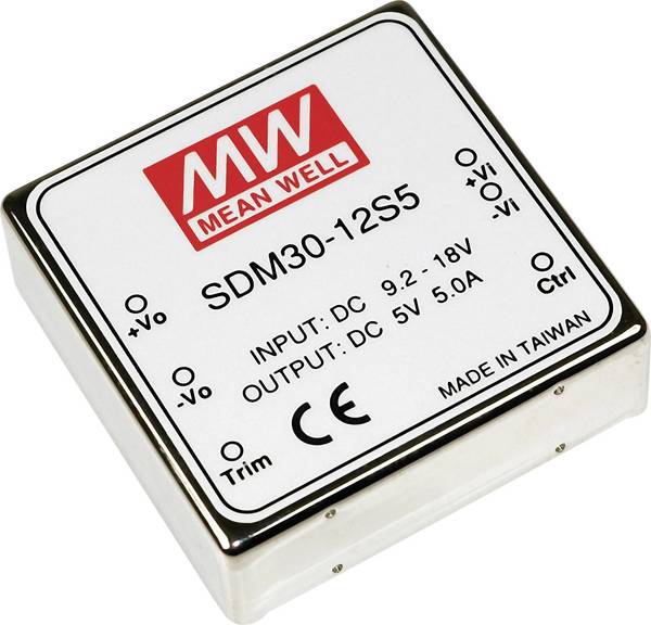 MEAN WELL SDM30-24S15 DC/DC-Wandler 30 W Anzahl Ausgänge: 1 x Inhalt 1 St.