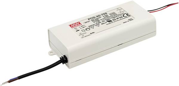 MEAN WELL PCD-40-1050B LED-Treiber Konstantstrom 40 W 1.05 A 22 - 38 V/DC dimmbar, PFC-Schaltkreis, Überlastschutz, Montage auf entflammbaren Oberflächen 1 St.