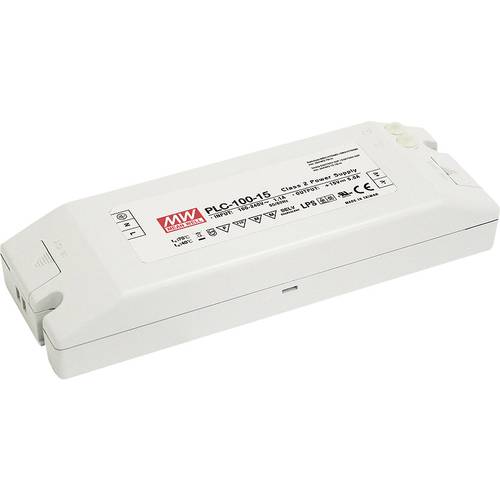 MEAN WELL PLC-100-15 LED-Treiber, LED-Trafo Konstantspannung, Konstantstrom 75 W 5 A 15 V/DC nicht dimmbar, PFC-Schaltkr...