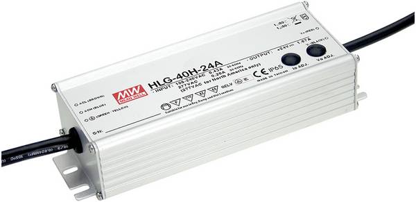 MEAN WELL HLG-40H-54A LED-Treiber, LED-Trafo Konstantspannung, Konstantstrom 40 W 0.75 A 54 V/DC PFC-Schaltkreis, Überlastschutz, einstellbar 1 St.
