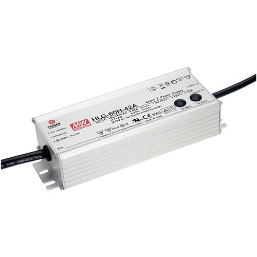 Thumbnail - MEAN WELL HLG-60H-30A LED-Treiber, LED-Trafo Konstantspannung, Konstantstrom 60 W 2 A 30 V/DC PFC-Schaltkreis, Überlasts...