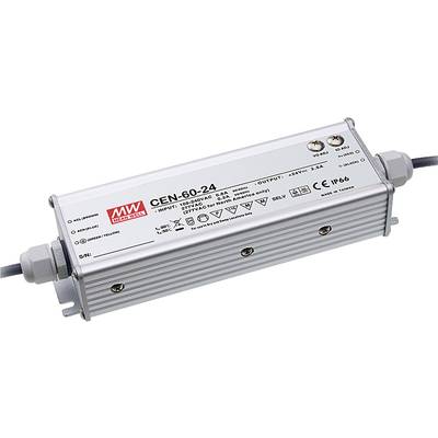 Mean Well CEN-60-42 LED-Treiber, LED-Trafo  Konstantspannung, Konstantstrom 61 W 0 - 1.45 A 31.5 - 42 V/DC dimmbar, PFC-