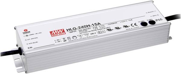 MEAN WELL HLG-240H-24A LED-Treiber, LED-Trafo Konstantspannung, Konstantstrom 240 W 10 A 24 V/DC PFC-Schaltkreis, Überlastschutz, einstellbar 1 St.