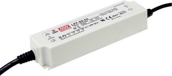 MEAN WELL LPF-60-24 LED-Treiber, LED-Trafo Konstantspannung, Konstantstrom 60 W 2.5 A 14.4 - 24 V/DC nicht dimmbar, PFC-Schaltkreis, Überlastschutz 1 St.