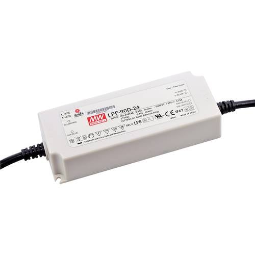 Thumbnail - MEAN WELL LPF-90D-30 LED-Treiber, LED-Trafo Konstantspannung, Konstantstrom 90 W 3 A 18 - 30 V/DC dimmbar, PFC-Schaltkre...