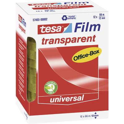 tesa OFFICE-BOX 57403-00002-01 tesafilm  Transparent (L x B) 66 m x 12 mm 12 St.