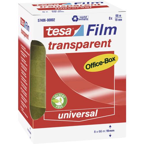 tesa OFFICE-BOX 57406-00002-01 tesafilm Transparent (L x B) 66 m x 19 mm 8 St.