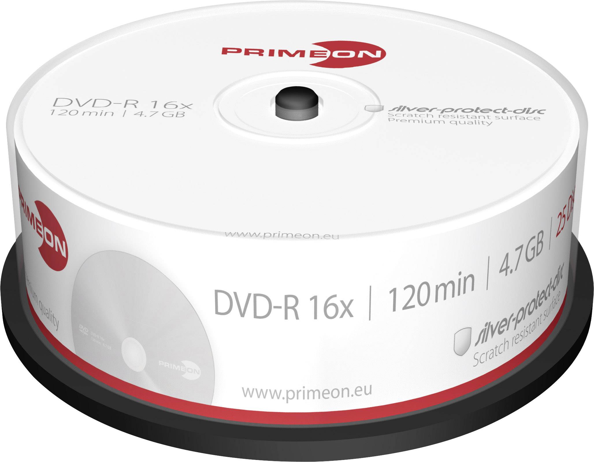 PRIMEON DVD-R 2761203 16x 4,7GB 120min. Spindel 25 St./Pack.