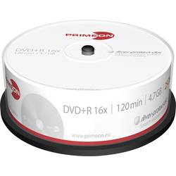 Image of Primeon 2761223 DVD+R Rohling 4.7 GB 25 St. Spindel Silber Matte Oberfläche