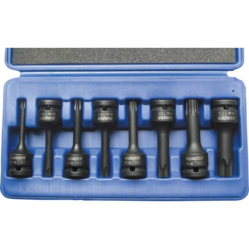 Kunzer Steckschlüssel-Bit-Einsatz-Set 1/2 (12.5 mm) 8teilig 7SST08