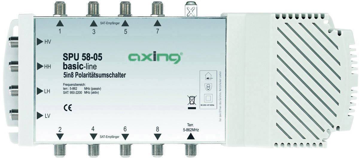 AXING SAT Multischalter Axing SPU 58-05 Eingänge (Multischalter): 5 (4 SAT/1 terrestrisch) Teilnehme